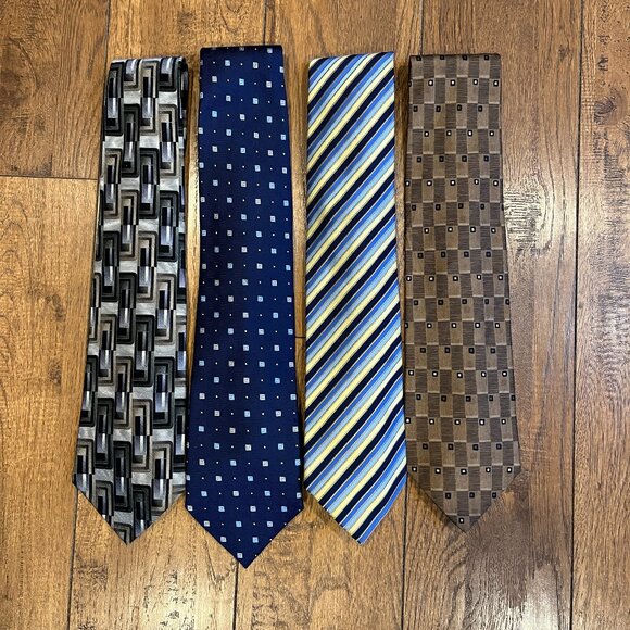 STAFFORD Tie Lot (4) Four Men's Ties  EUC - Picture 1 of 8